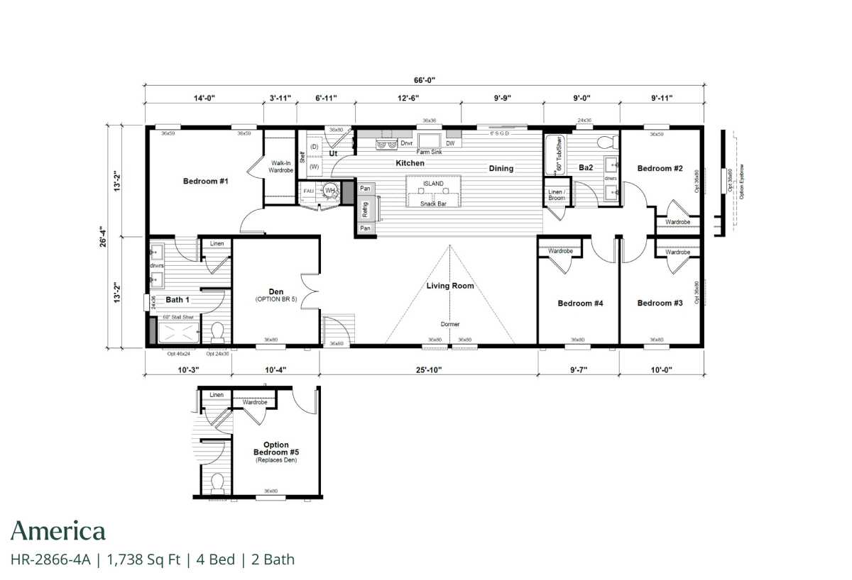 The America floor plan layout